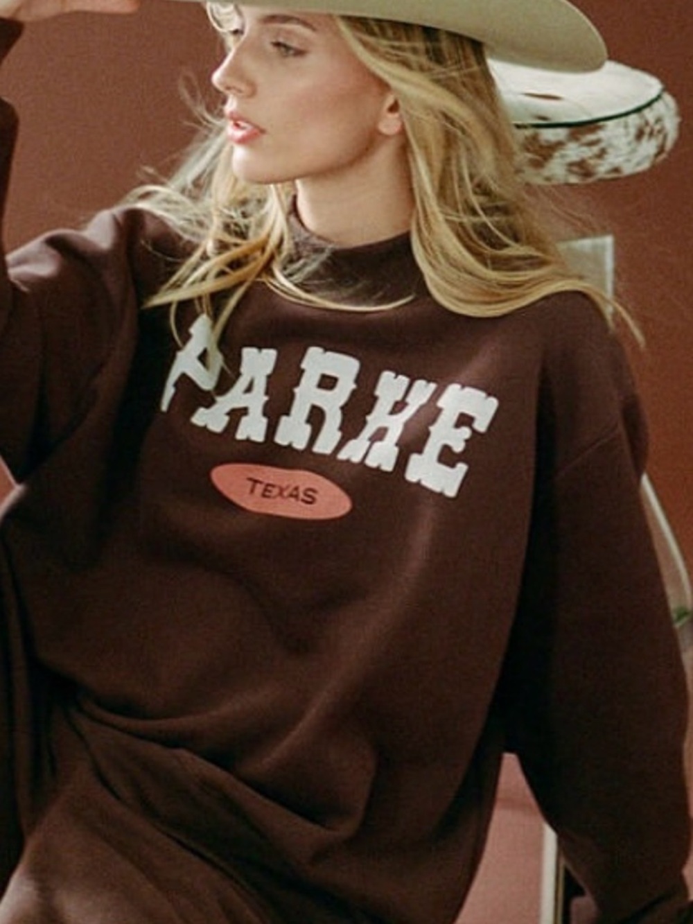 PARKE Texas Brown Graphic Sweatshirt